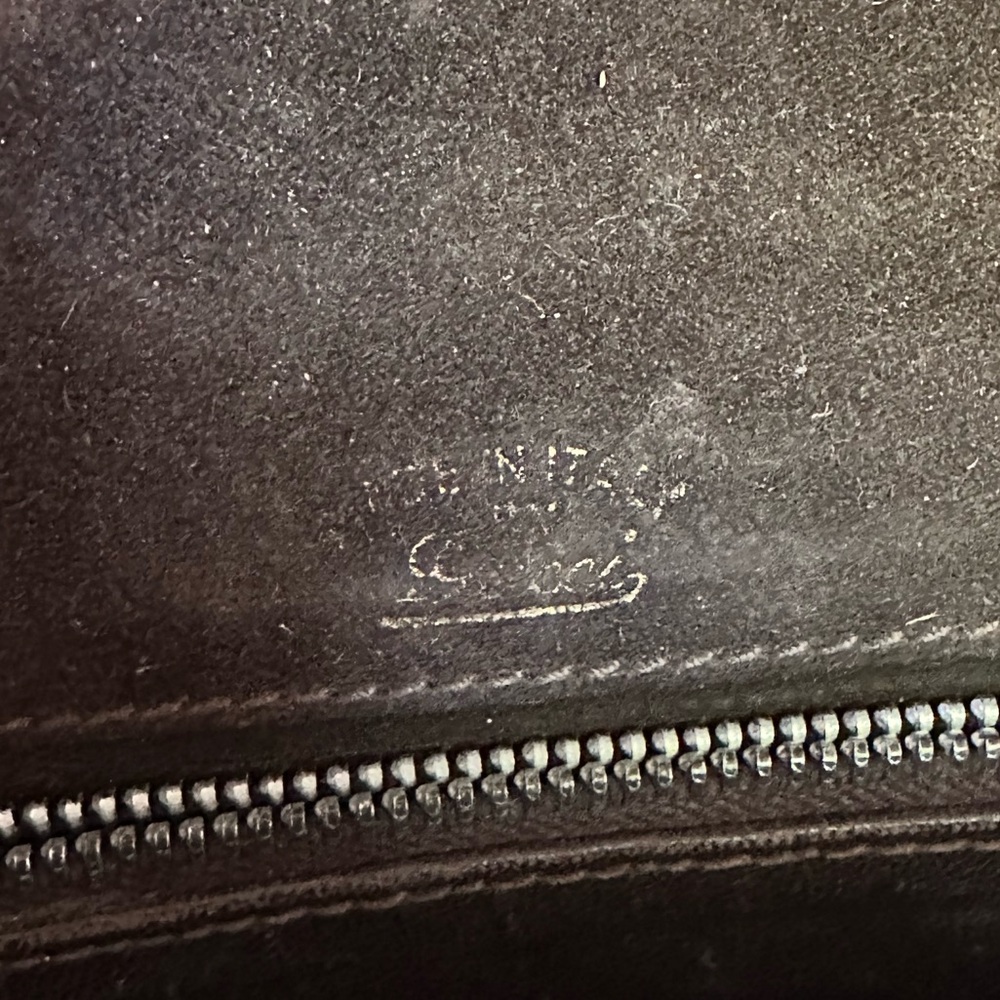 Rare Vintage Gucci Lizard Clutch in Dark Brown - Picture 8 of 13